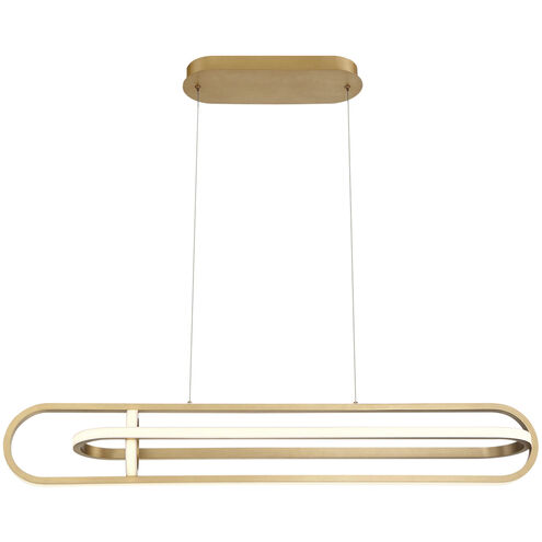 Demark Linear Chandelier Ceiling Light in Gold