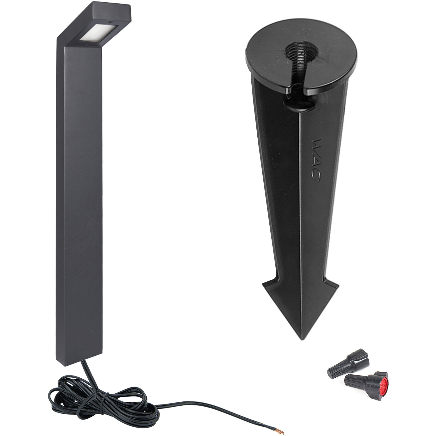 Tyler 12 2.9 watt Black Path Lighting in 3000K, Path and Area Light, WAC Landscape