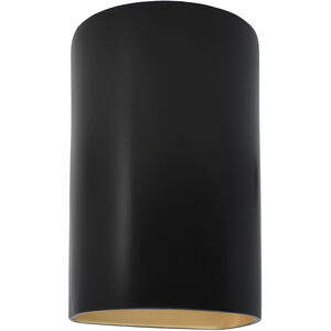 Ambiance 1 Light 5.75 inch Carbon Matte Black and Champagne Gold Wall Sconce Wall Light in Incandescent, Carbon Matte Black/Champange Gold