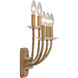 Atella 5 Light 12 inch Ashen Gold Wall Sconce Wall Light