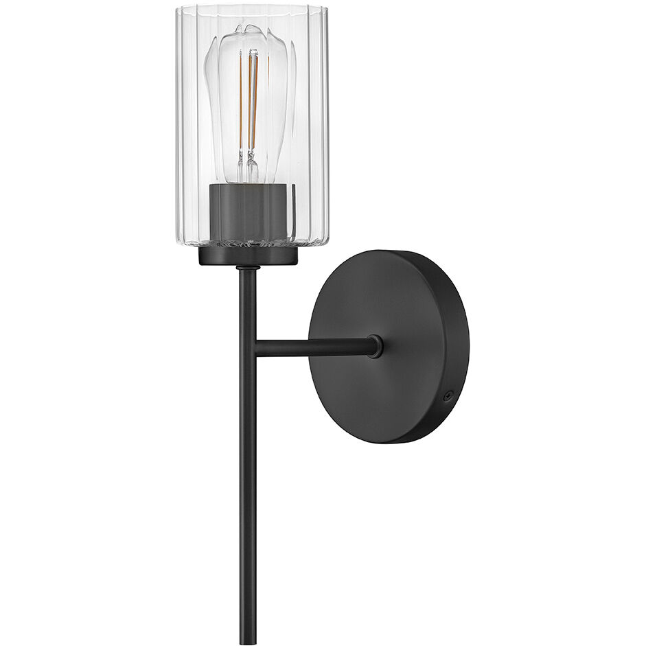 Leta 1 Light 7.5 inch Black Bath Light Wall Light