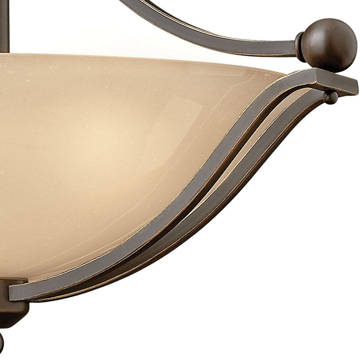 Bolla 3 Light 23.25 inch Olde Bronze Pendant Ceiling Light in Light Amber Seedy