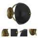 Mavisten Edition Copernica LED 8.5 inch Lacquered Burnished Brass Wallchiere Wall Light in Polished Nickel, Piano Black