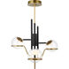 Avroko Crosby LED 26.4 inch Glossy Black/Natural Brass Pendant Ceiling Light, Integrated LED