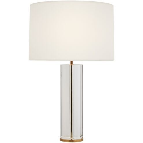 AERIN Lineham 29.5 inch 5.00 watt Crystal and Hand-Rubbed Antique Brass Cordless Table Lamp Portable Light