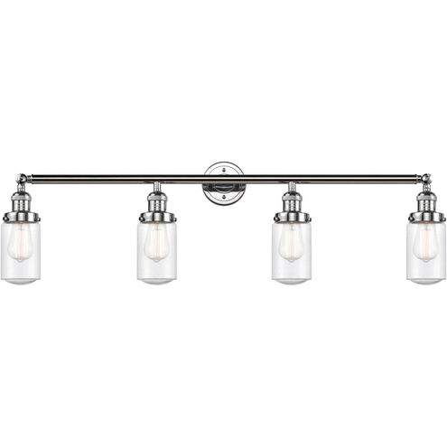 Franklin Restoration Dover LED 43 inch Polished Chrome Bath Vanity Light Wall Light in Seedy Glass, Franklin Restoration