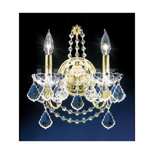 Regalia 2 Light 12 inch Gold Crystal Chandelier Ceiling Light