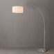 Scallop 92 inch 14 watt Satin Nickel Arc Floor Lamp Portable Light