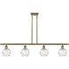 Ballston Small Deco Swirl 4 Light 46 inch Antique Brass Island Light Ceiling Light, Ballston