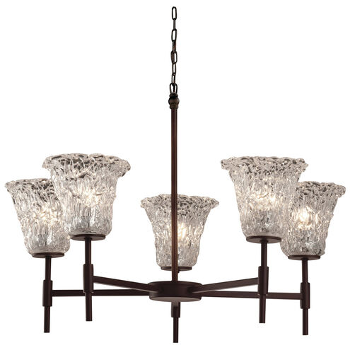 Veneto Luce LED 25.75 inch Dark Bronze Chandelier Ceiling Light in 3500 Lm LED, Lace (Veneto Luce), Round Flared