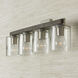 Sawyer 4 Light 32 inch Carbon Grey and Matte Nickel Vanity Light Wall Light