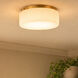 Edgemont 4 Light 20 inch Warm Brass Flush Mount Ceiling Light
