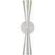 Levi 2 Light 5 inch Polished Nickel Sconce Wall Light