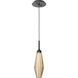 Aalto LED 3.8 inch Matte Black Pendant Ceiling Light in Optic Rib Bronze, 2700K LED