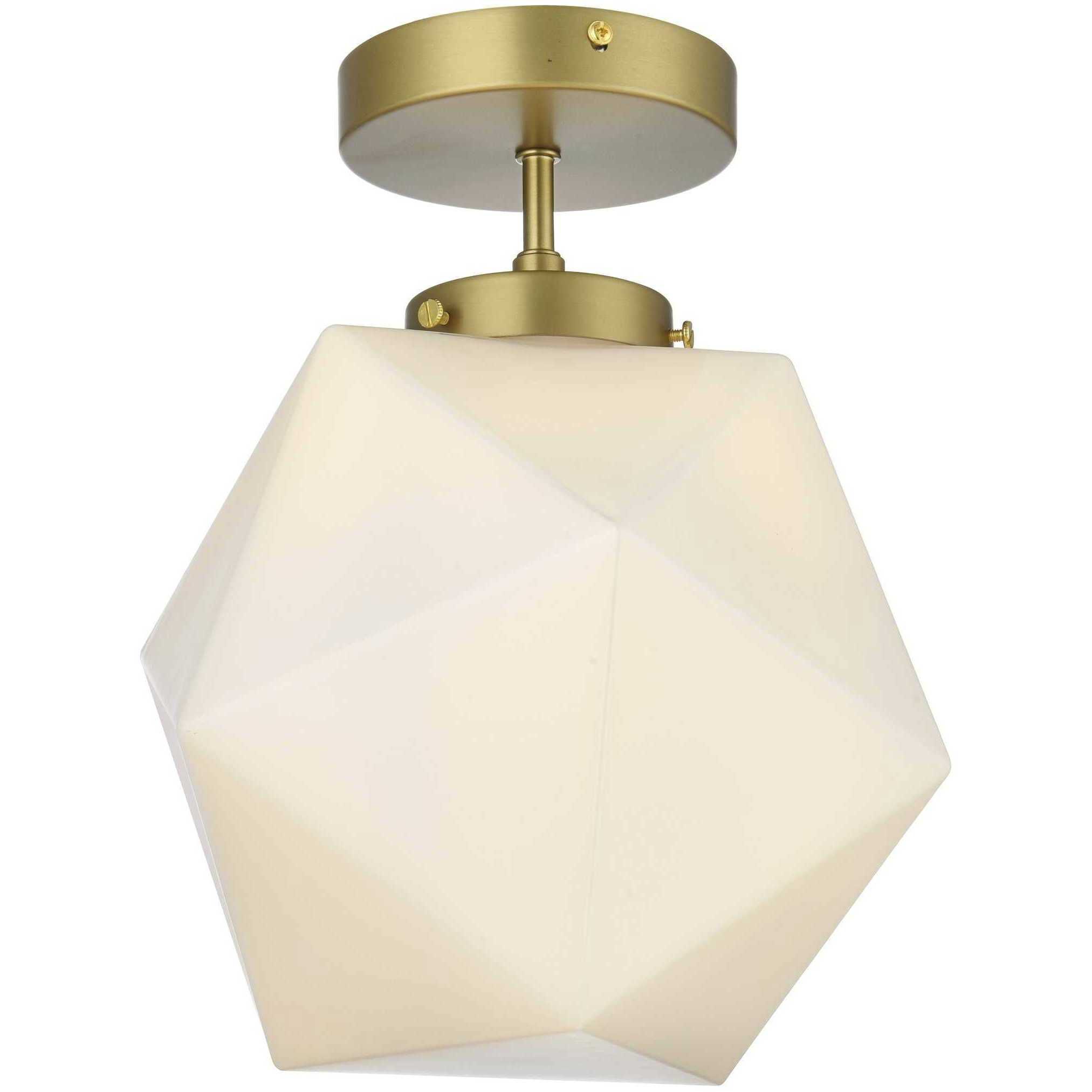 Lawrence 1 Light 10 inch Satin Gold Flush Mount Ceiling Light