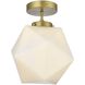 Lawrence 1 Light 10 inch Satin Gold Flush Mount Ceiling Light