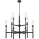 Esme 9 Light 38 inch Matte Black Chandelier Ceiling Light