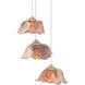 Catrice 3 Light 13.5 inch Silver/Contemporary Silver Leaf/Natural Shell Multi-Drop Pendant Ceiling Light