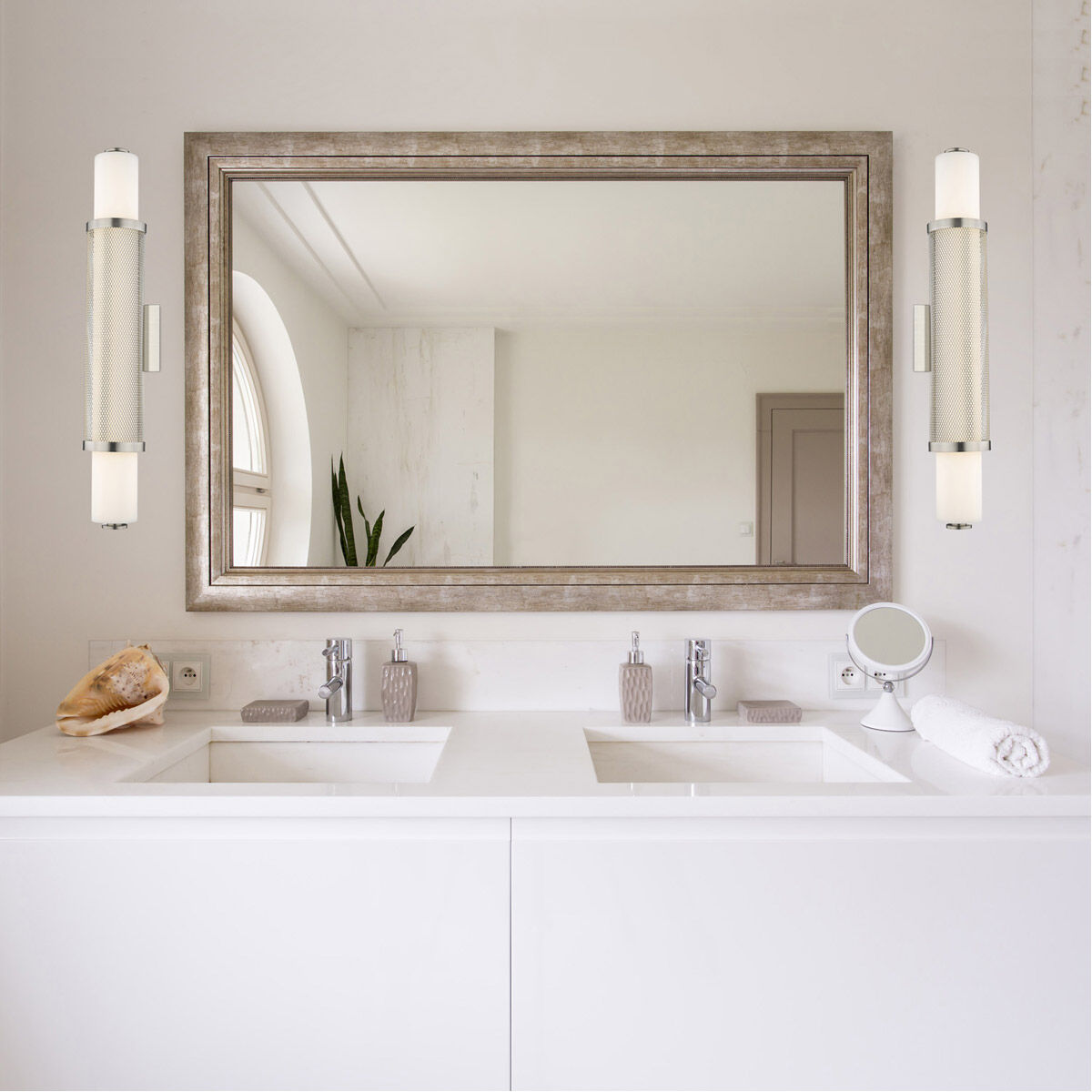 Golden Lighting 9120 B24 PW OP Turner LED 25 inch Pewter Bath Bar