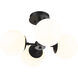 Midnetic 4 Light 18 inch Matte Black Semi Flush Mount Ceiling Light