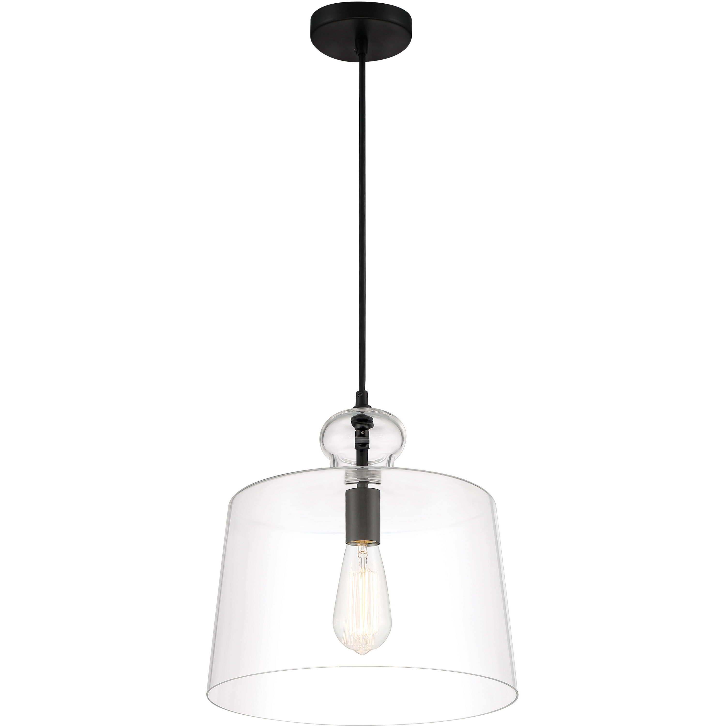 Clarity 1 Light 13 inch Coal Mini Pendant Ceiling Light