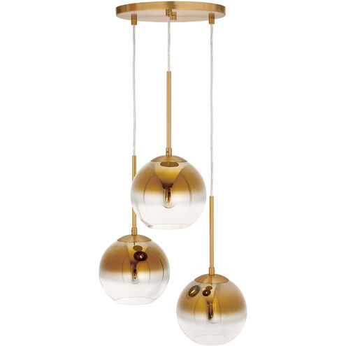 Callisto 3 Light 15 inch Soft Gold Pendant Ceiling Light