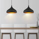 Dynamic 1 Light 16 inch Black Down Pendant Ceiling Light