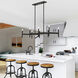 Copenhagen 8 Light 40 inch Black Linear Chandelier Ceiling Light