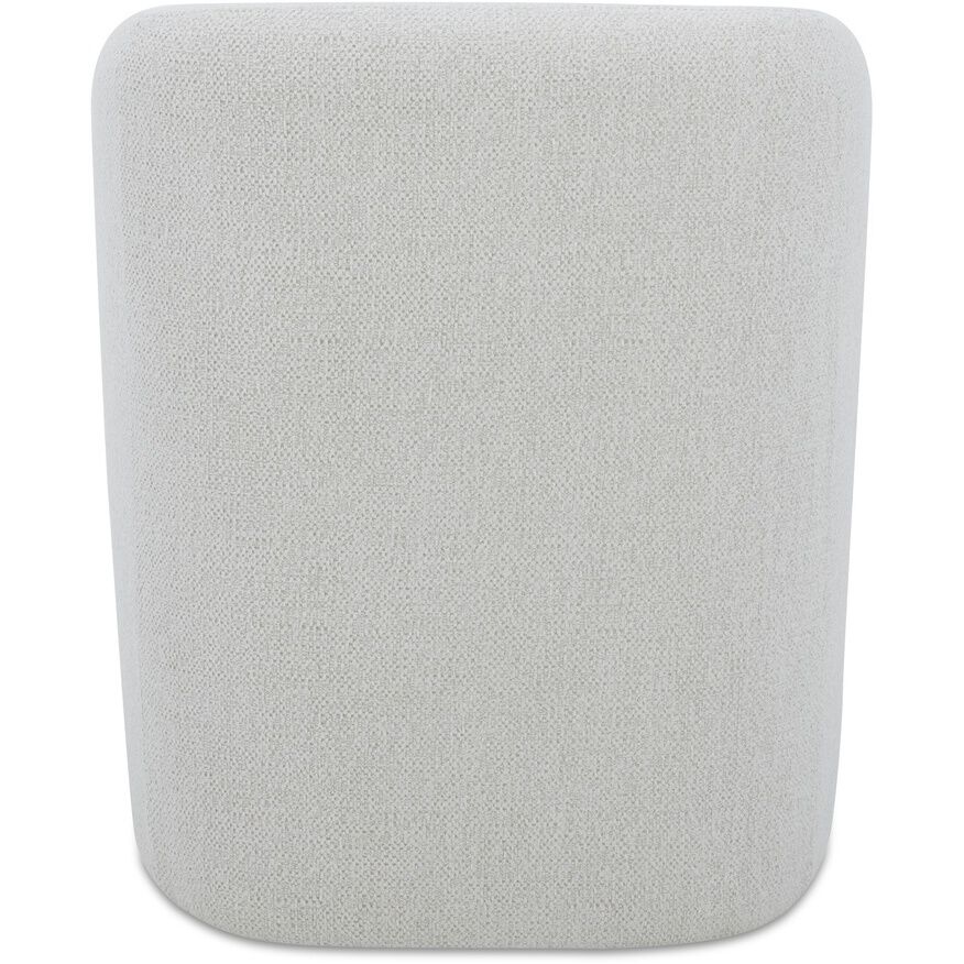 Sandy White Rolling Dining Chair