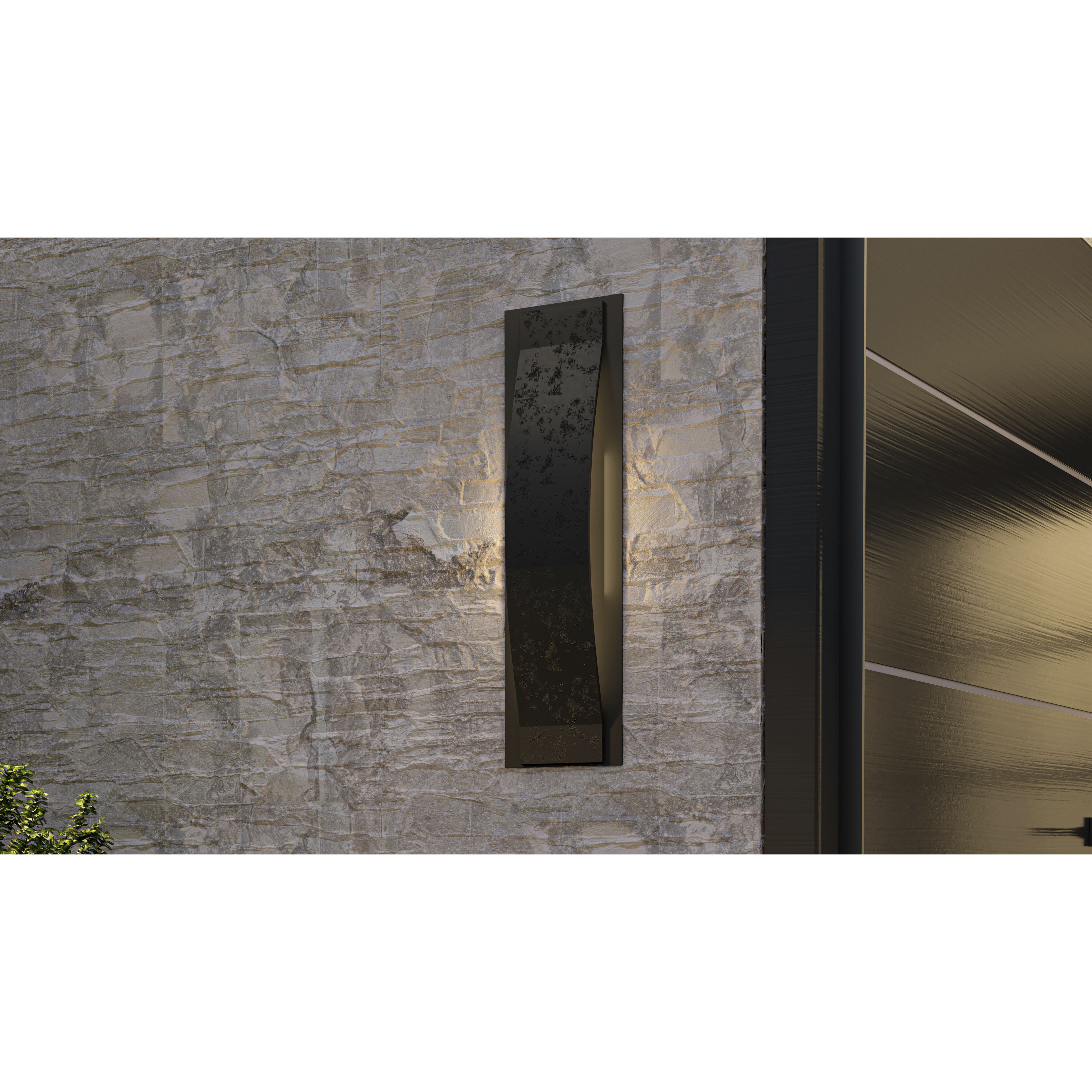 Onyx LED 24 inch Earth Black Outdoor Wall Lantern, Large