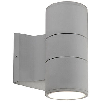 Lund LED 7 inch Gray Exterior Wall Sconce