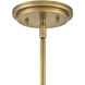 Argo LED 14 inch Heritage Brass Indoor Pendant Ceiling Light in Heritage Brass / Clear Seedy