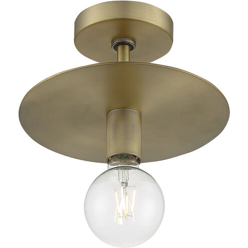 Bizet 1 Light 10 inch Vintage Brass Semi Flush Mount Fixture Ceiling Light