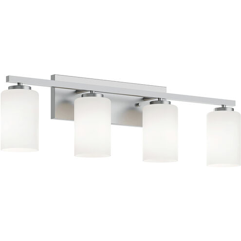 Leo 4 Light 31 inch Satin Nickel Vanity Light Wall Light