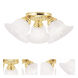 Edgemont 3 Light 16 inch Polished Brass Semi-Flush Ceiling Light