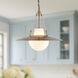 Waverly 1 Light 22 inch Vintage Brass Pendant Ceiling Light