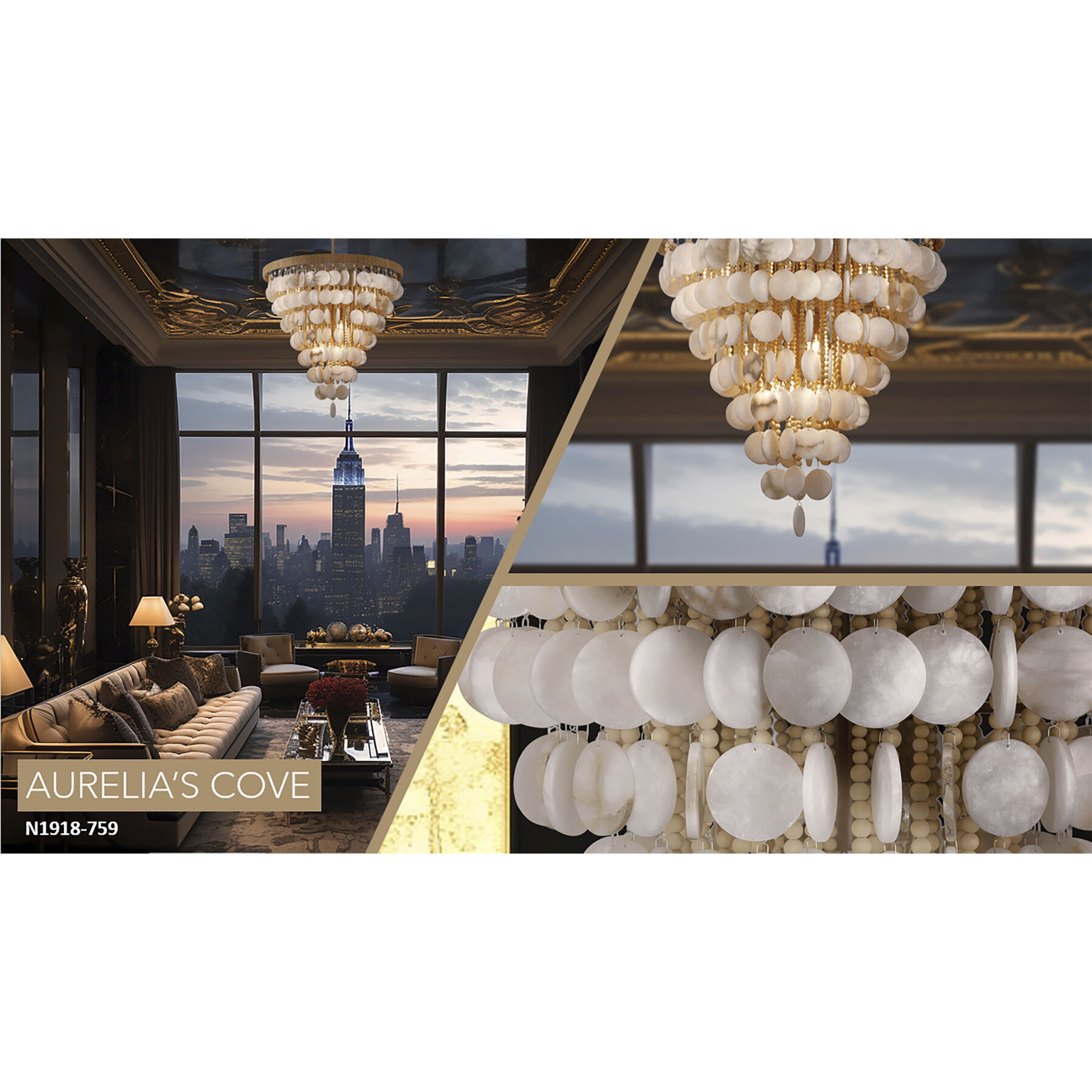 Aurelia's Cove 12 Light 28.5 inch Autumn White Pendant Ceiling Light