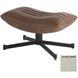 Eduarda 16.5 inch Black and Taupe Ottoman