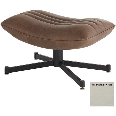 Eduarda 16.5 inch Black and Taupe Ottoman