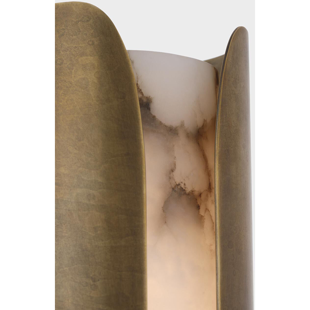 Anne-Marie Barton Armise Sconce Wall Light in Mottled Brass