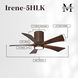 Atlas Irene-5HLK 42 inch Walnut Tone Flush Mount Paddle Fan, Flush Mounted