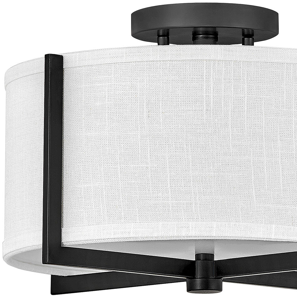 Galerie Axis 2 Light 14.5 inch Black Indoor Semi-Flush Mount Ceiling Light