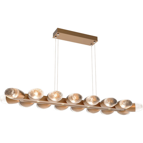 Pebble LED Novel Brass Linear Pendant Ceiling Light in 3000K LED