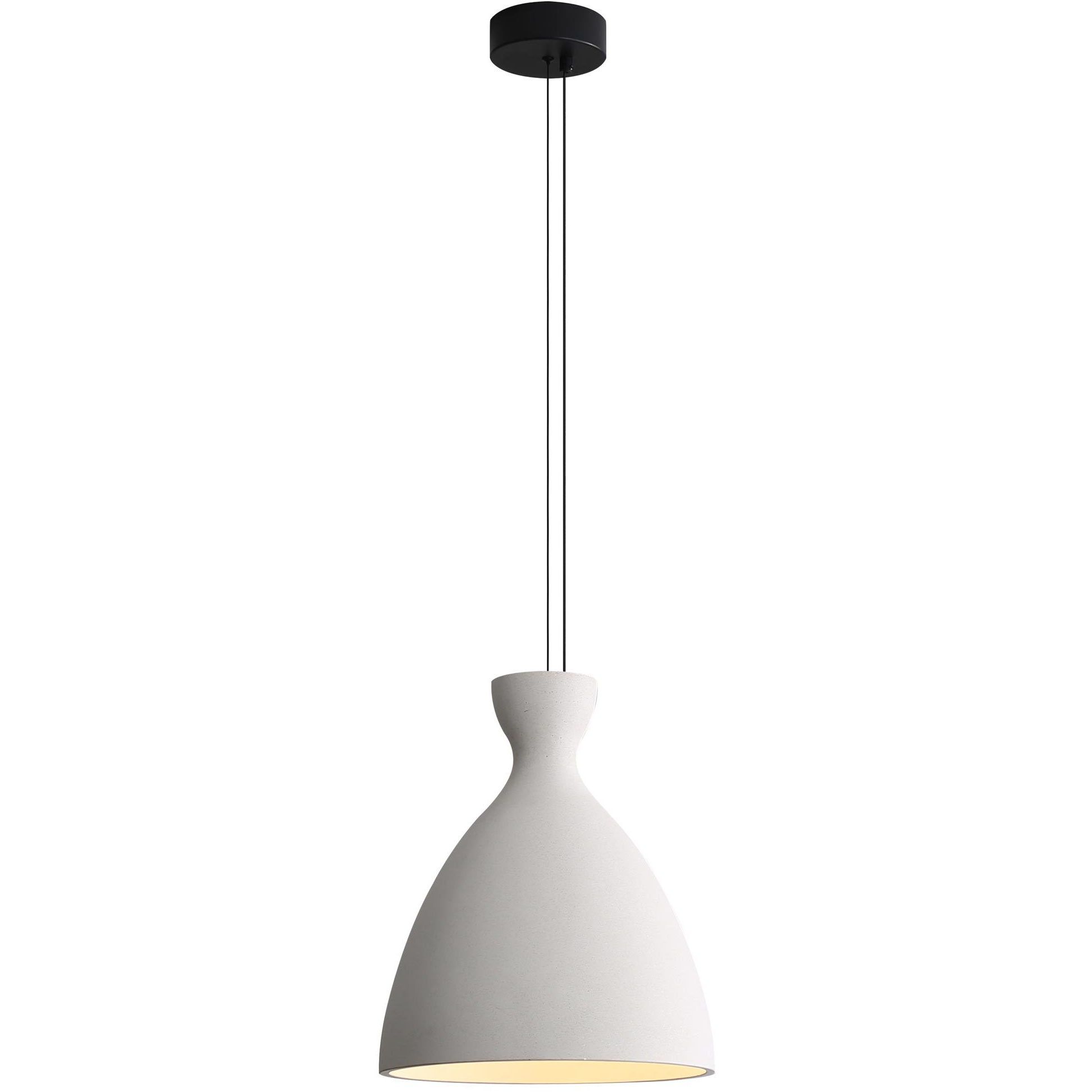 Aethera Pendant Ceiling Light in White Sandstone Cement