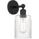 Edison Hadley 1 Light 5 inch Matte Black Sconce Wall Light in Clear Glass
