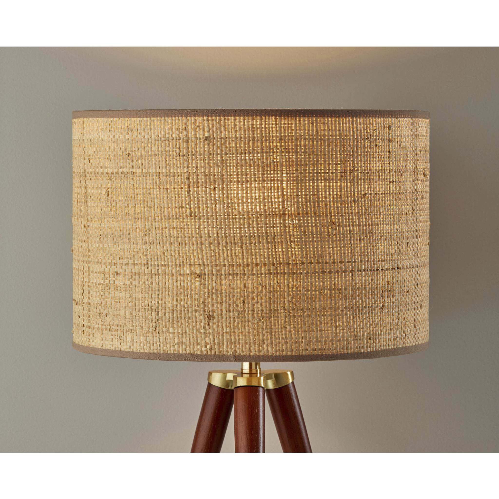 Jackson 26.25 inch 100.00 watt Walnut Wood with Antique Brass Accents Table Lamp Portable Light