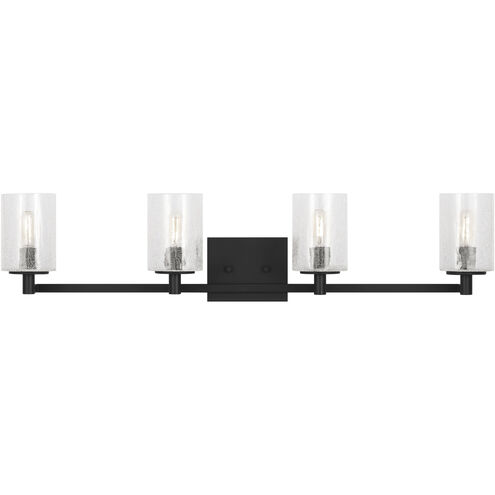 Parker 4 Light 35 inch Midnight Black Wall Bath Fixture Wall Light