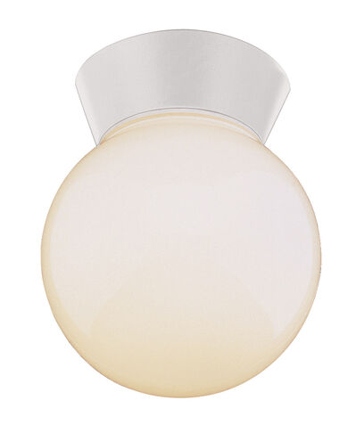 Pershing 1 Light 6 inch White Outdoor Flushmount Lantern