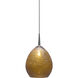 Vibe 1 Light 5.5 inch Chrome Pendant Ceiling Light in Champagne Glass