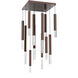 Axis XL LED Burnished Bronze Multi-Pendant Ceiling Light in 2700K LED